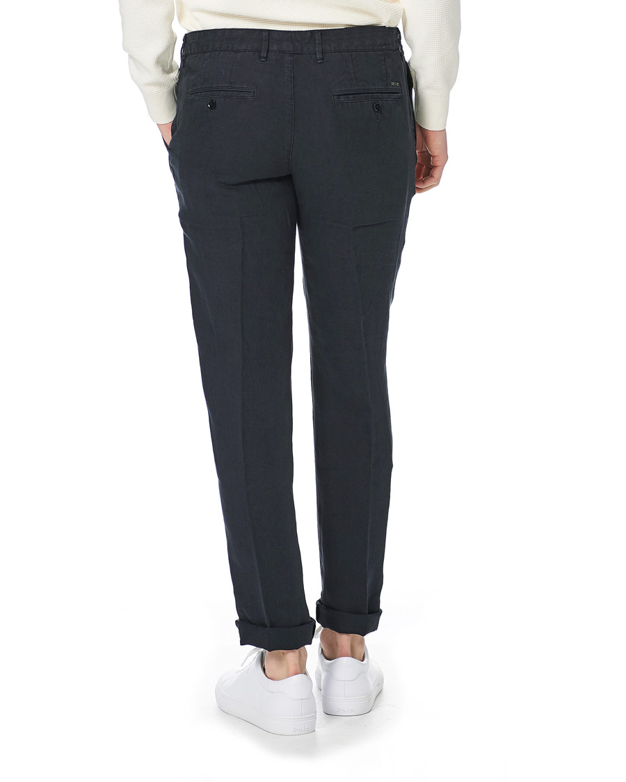 Mies | Housut | BOSS BLACK | BOSS Crigan Linen Pants Dark Blue