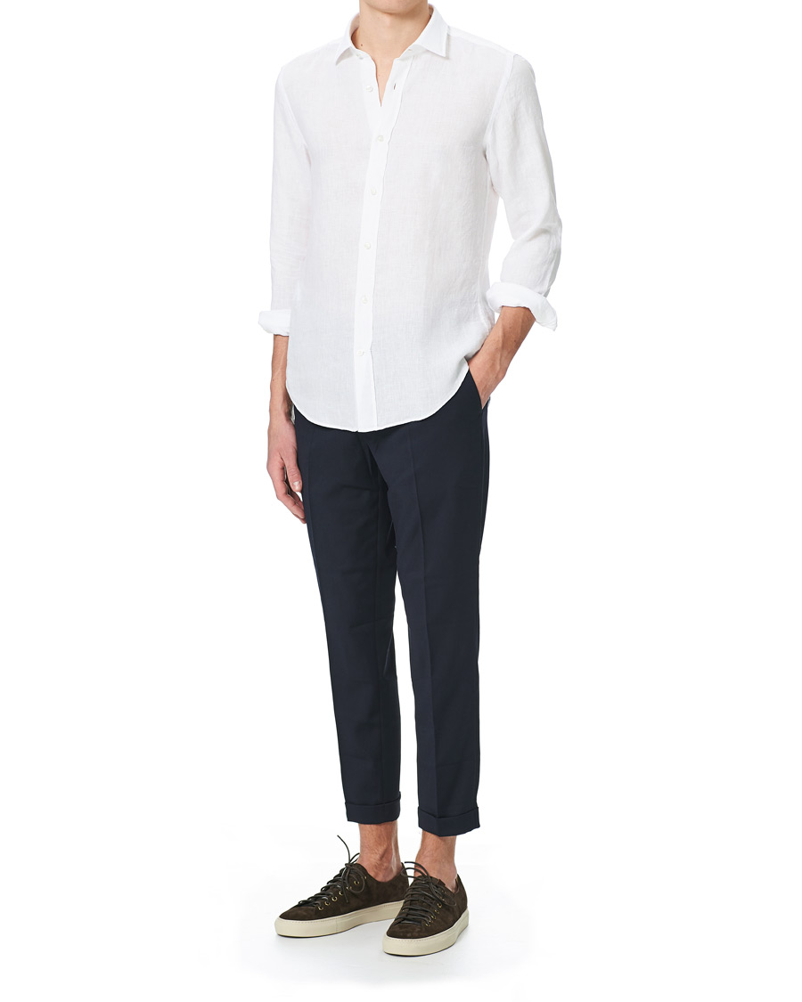 Mies | Kauluspaidat | BOSS BLACK | BOSS Joy Linen Shirt White
