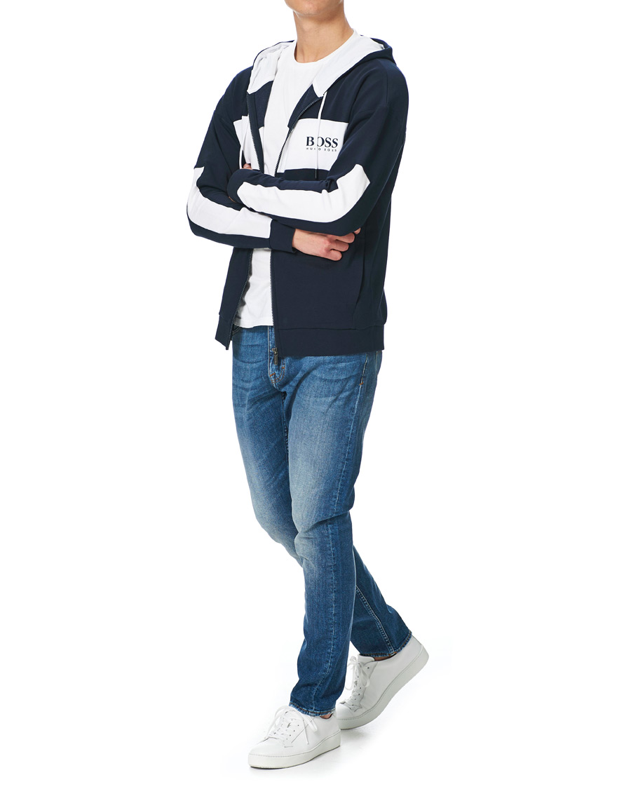 Mies | Puserot | BOSS BLACK | BOSS Full Zip Hoodie Jacket Dark Blue