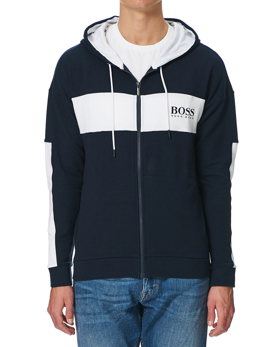 Mies | Puserot | BOSS BLACK | BOSS Full Zip Hoodie Jacket Dark Blue