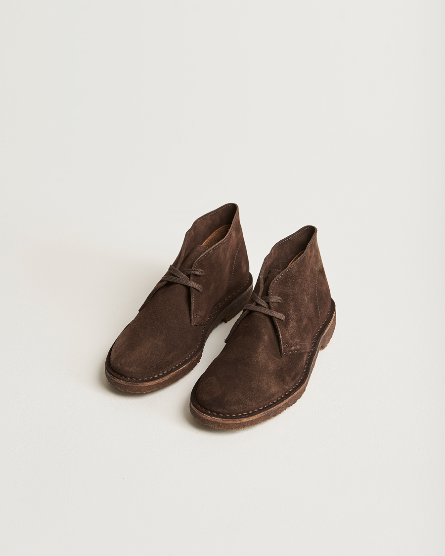 Mies | Nilkkurit | Drake's | Clifford Suede Desert Boots Dark Brown