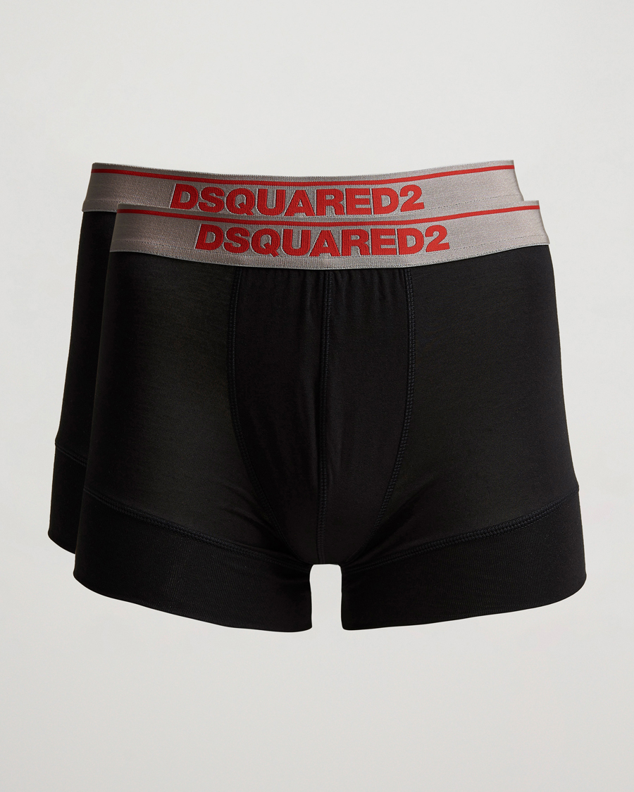 Miehet |  | Dsquared2 | 2-Pack Modal Stretch Trunk Black