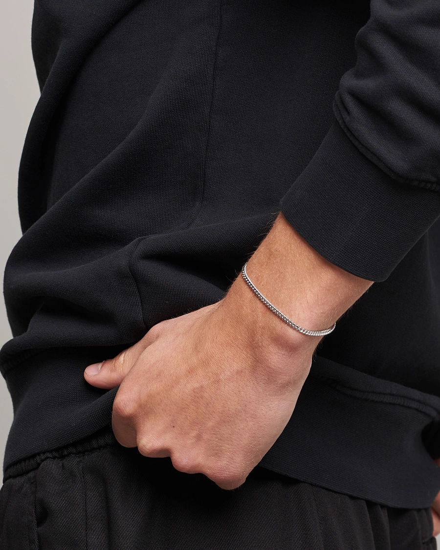 Mies | New Nordics | Tom Wood | Curb Bracelet M Silver