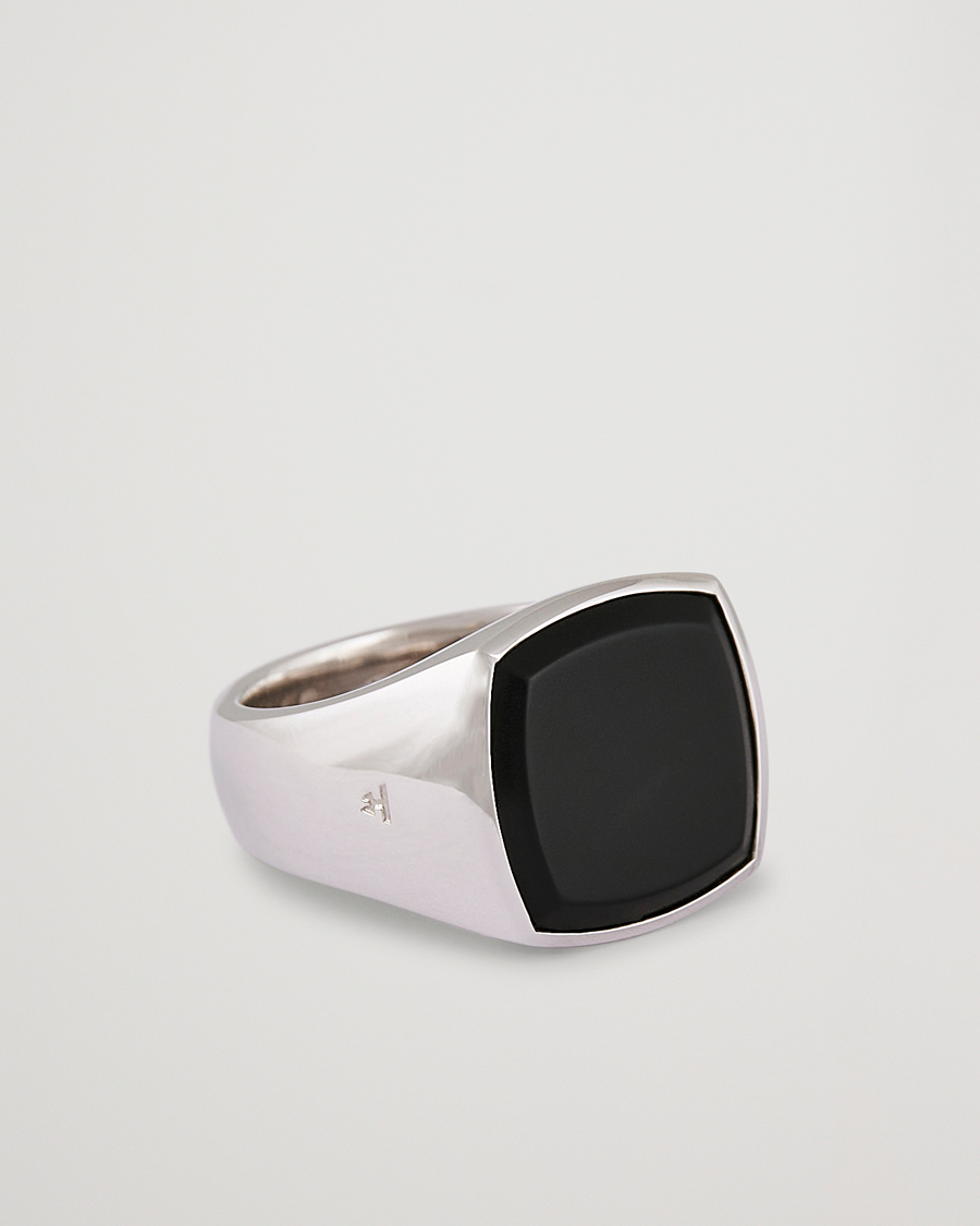 Mies | Tom Wood Cushion Black Onyx Ring Silver | Tom Wood | Cushion Black Onyx Ring Silver