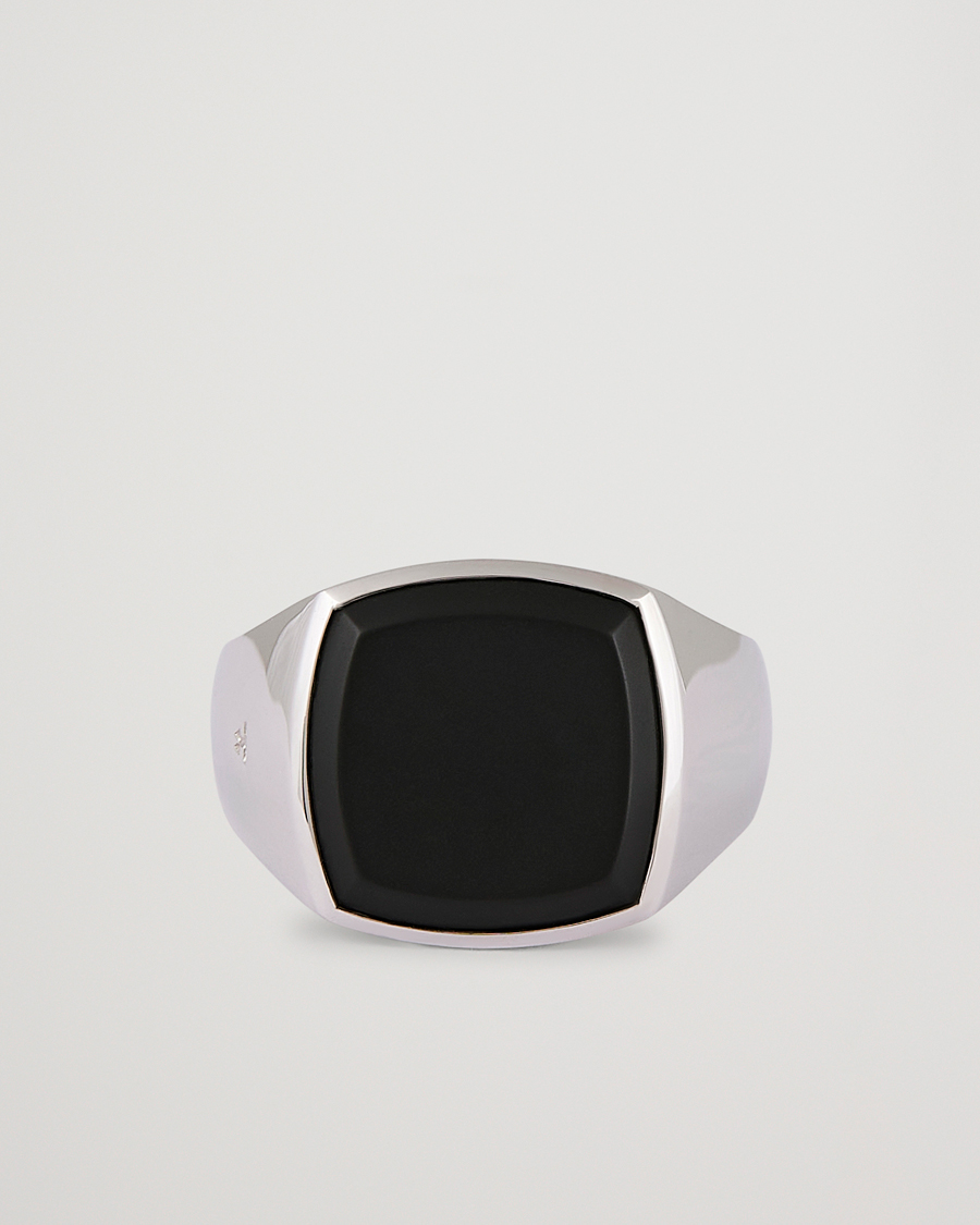 Mies | Tom Wood Cushion Black Onyx Ring Silver | Tom Wood | Cushion Black Onyx Ring Silver