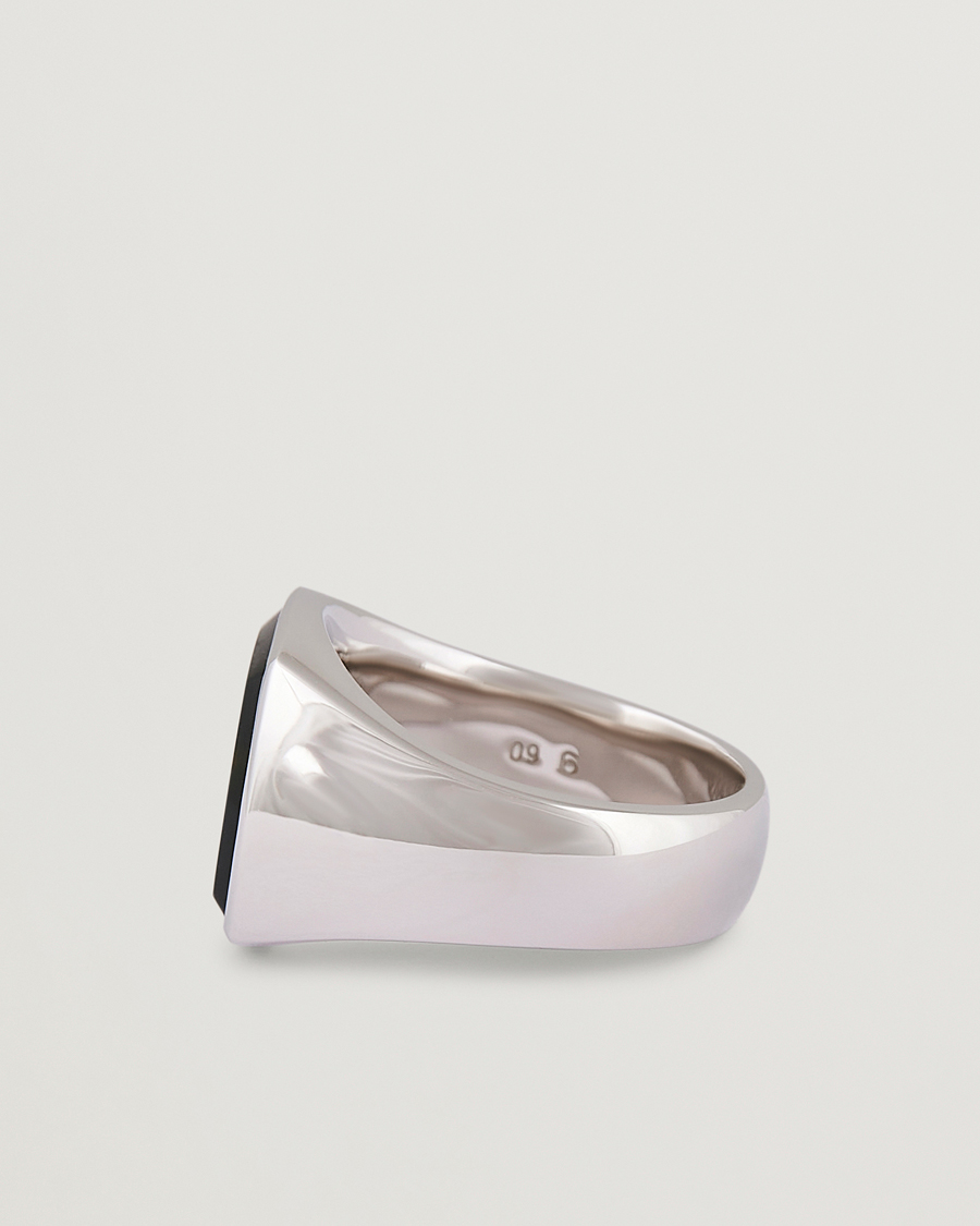 Mies | Korut | Tom Wood | Cushion Blue Hawk Eye Ring Silver