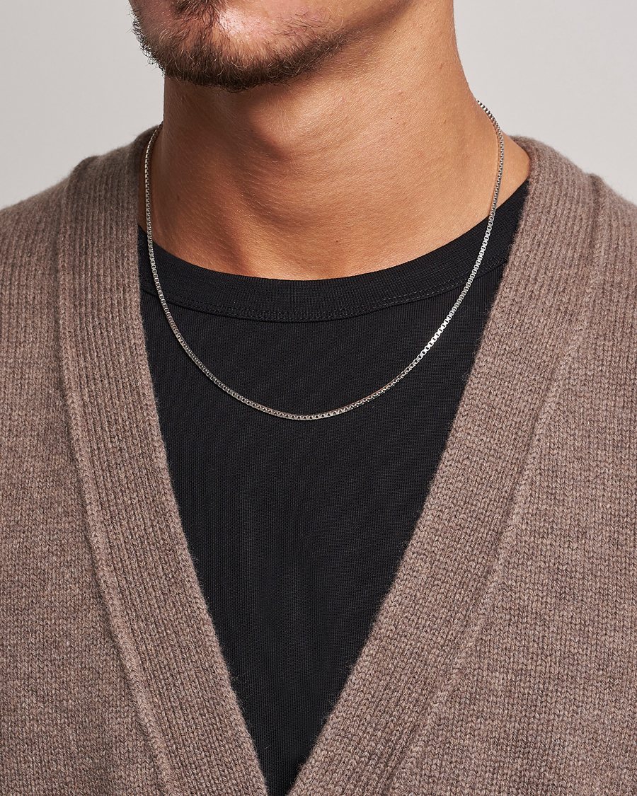Mies |  | Tom Wood | Square Chain M Necklace Silver