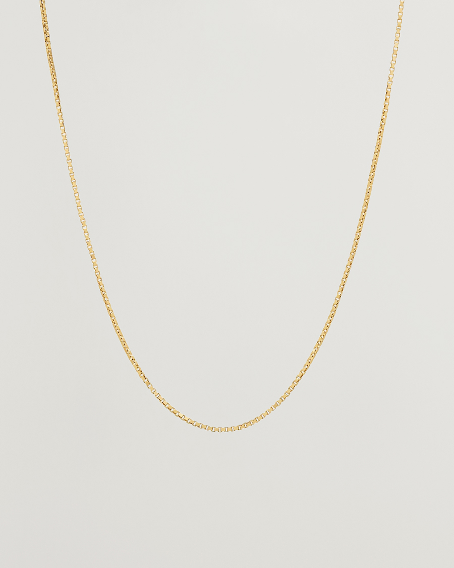 Mies | Tom Wood Square Chain M Necklace Gold | Tom Wood | Square Chain M Necklace Gold