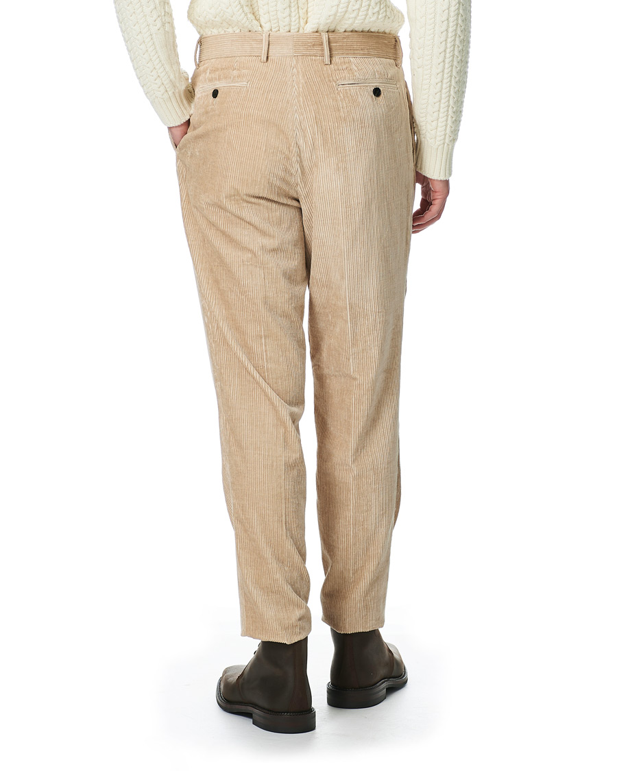 Mies | Housut | Mackintosh | Wild Pleated Cord Trousers Beige