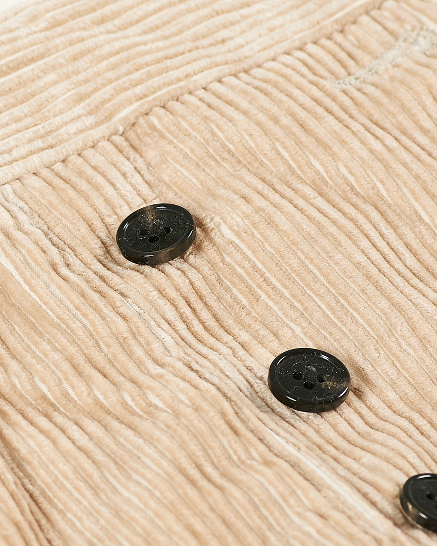 Mies | Housut | Mackintosh | Wild Pleated Cord Trousers Beige