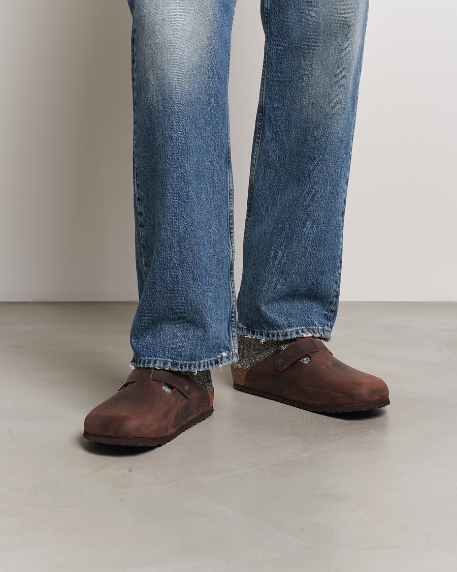 Mies | Sandaalit ja tohvelit | BIRKENSTOCK | Boston Classic Footbed Habana Oiled Leather