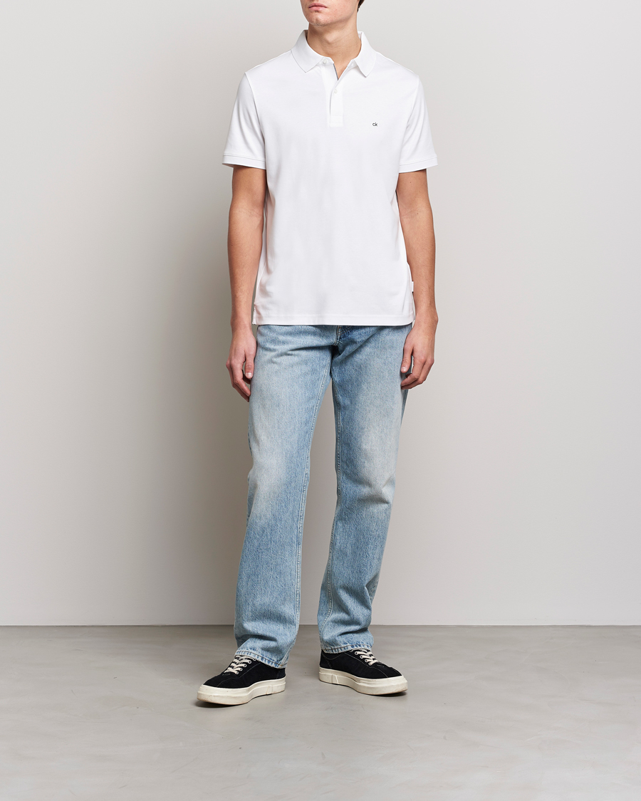 Mies | Pikeet | Calvin Klein | Liquid Touch Slim Fit Polo Bright White