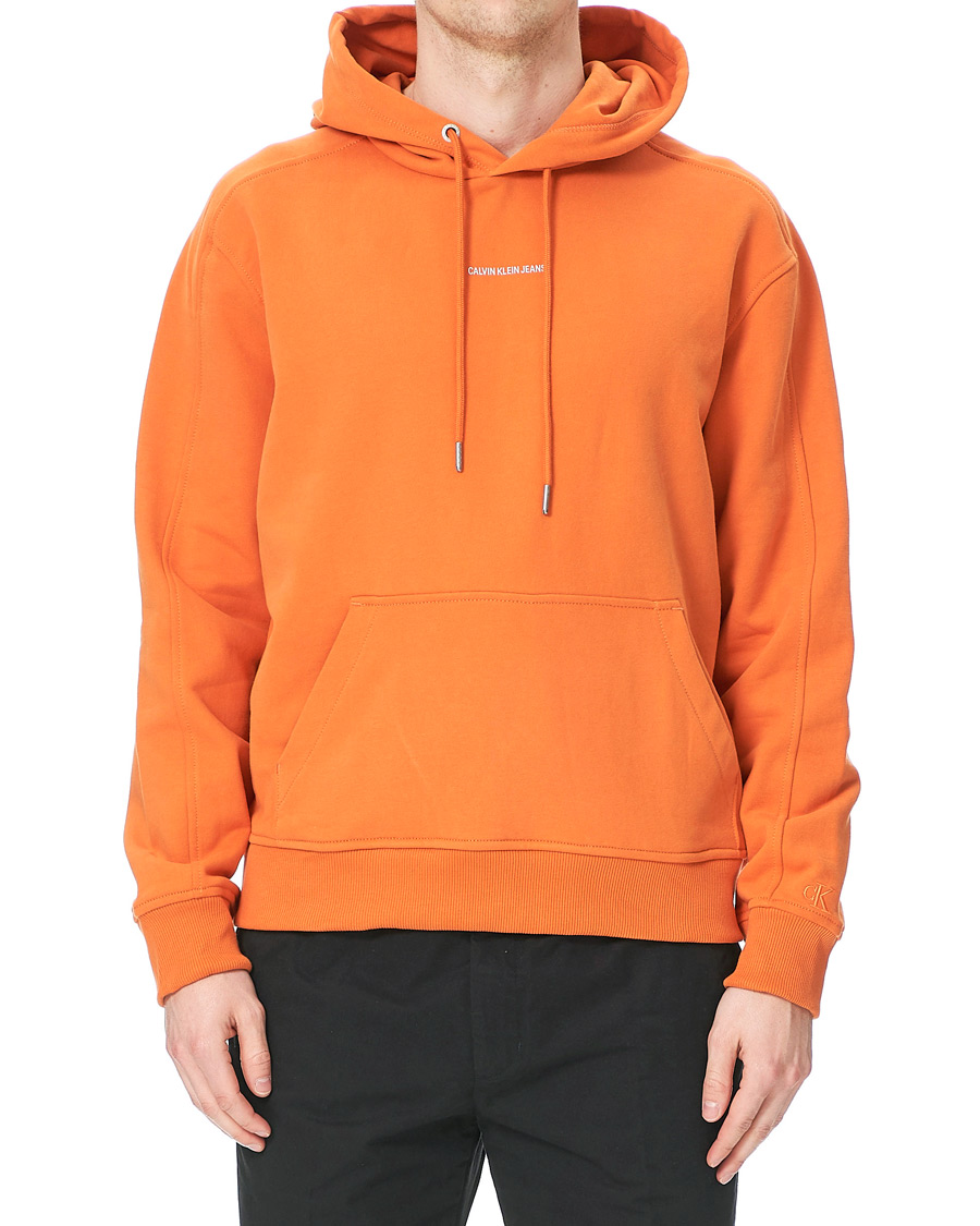 Mies | Puserot | Calvin Klein Jeans | Micro Branding Hoodie Rusty Orange
