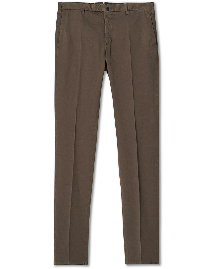 Mies | Housut | Incotex | Slim Fit Stretch Chinos Dark Brown