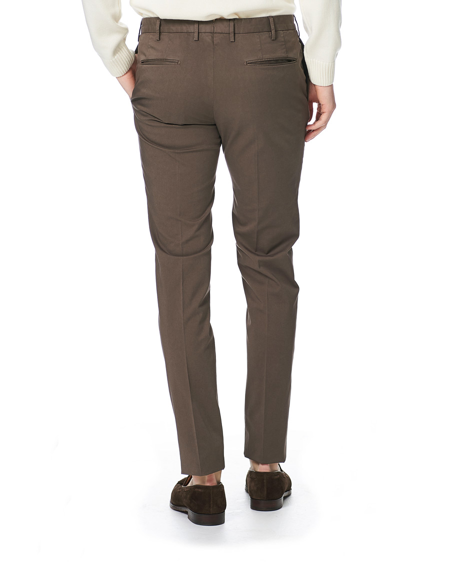 Mies | Housut | Incotex | Slim Fit Stretch Chinos Dark Brown