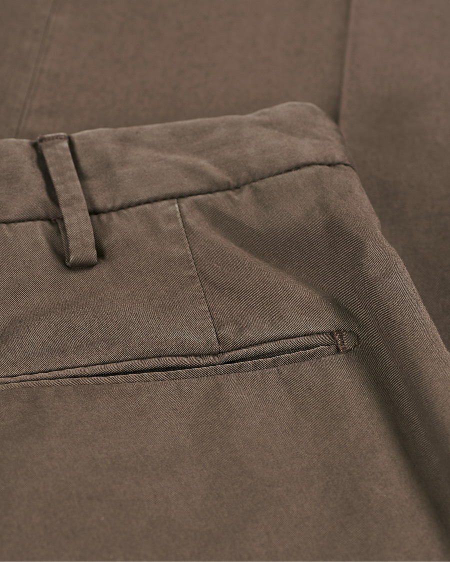 Mies | Housut | Incotex | Slim Fit Stretch Chinos Dark Brown