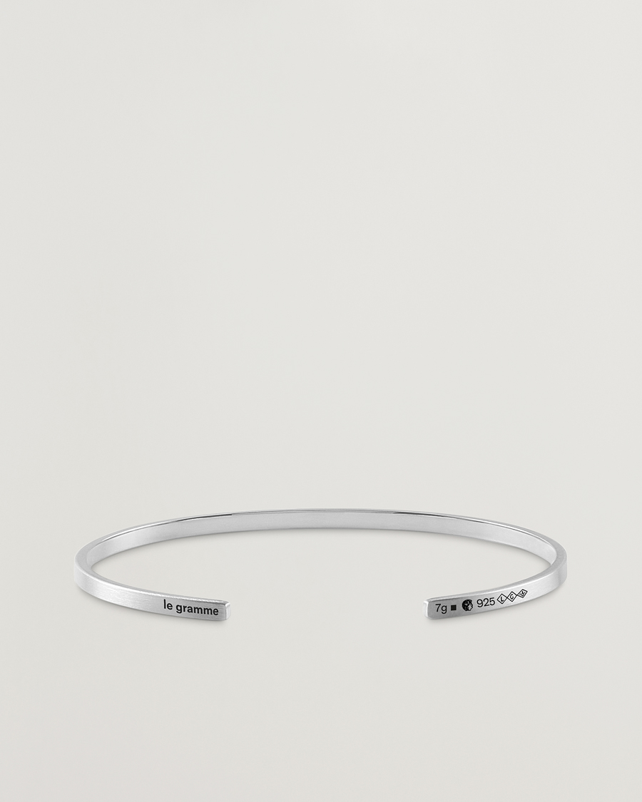 Mies | Korut | LE GRAMME | Ribbon Bracelet Brushed Sterling Silver 7g