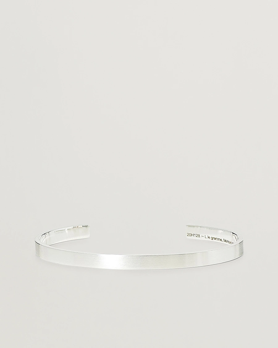 Mies | Contemporary Creators | LE GRAMME | Ribbon Bracelet Brushed  Sterling Silver 15g
