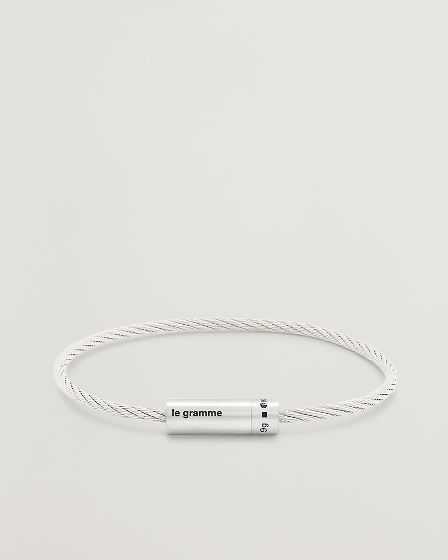 Mies | Rannekorut | LE GRAMME | Cable Bracelet Brushed Sterling Silver 9g