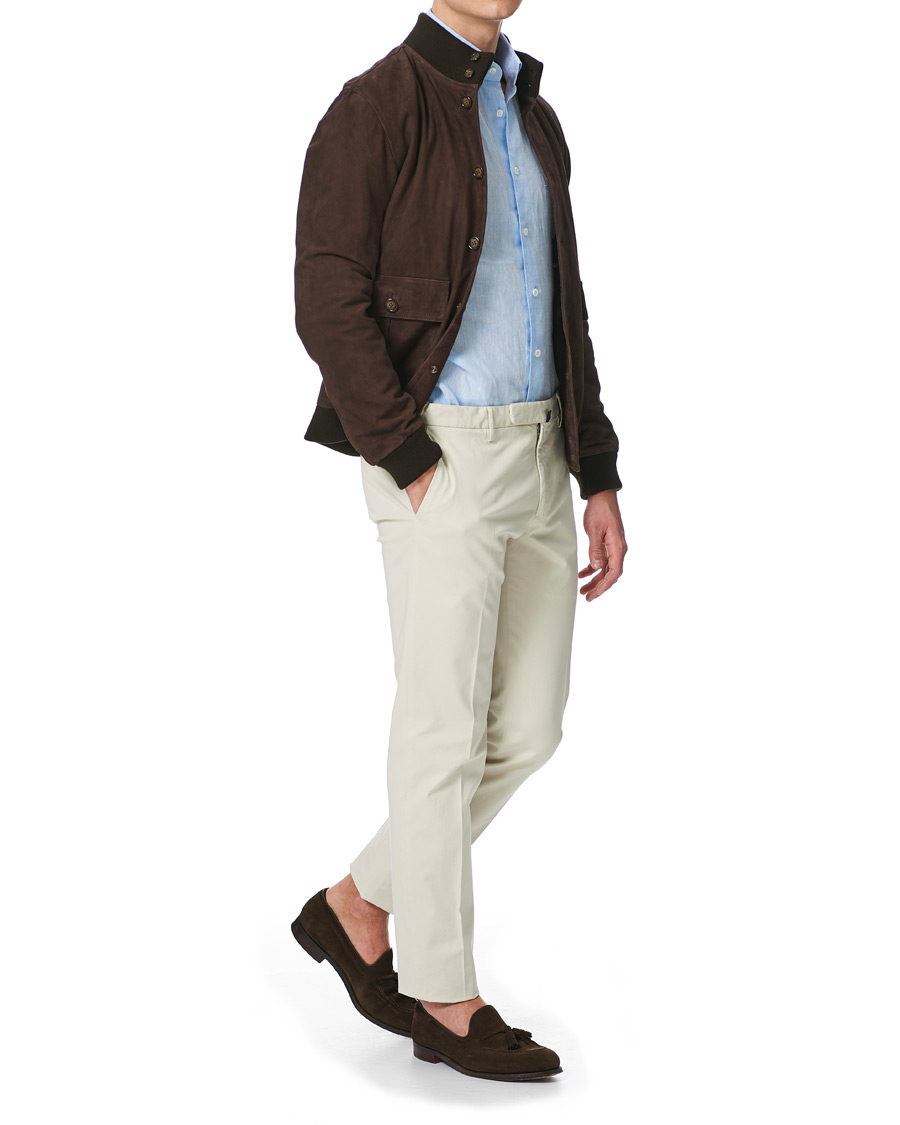 Mies | Kauluspaidat | Mazzarelli | Linen Cut Away Shirt Light Blue