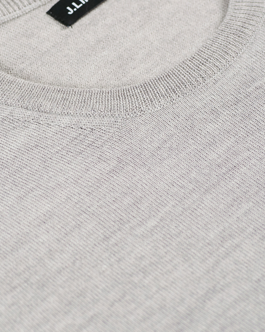 Mies | Puserot | J.Lindeberg | Newman Merino Crew Neck Pullover Stone Grey Melange