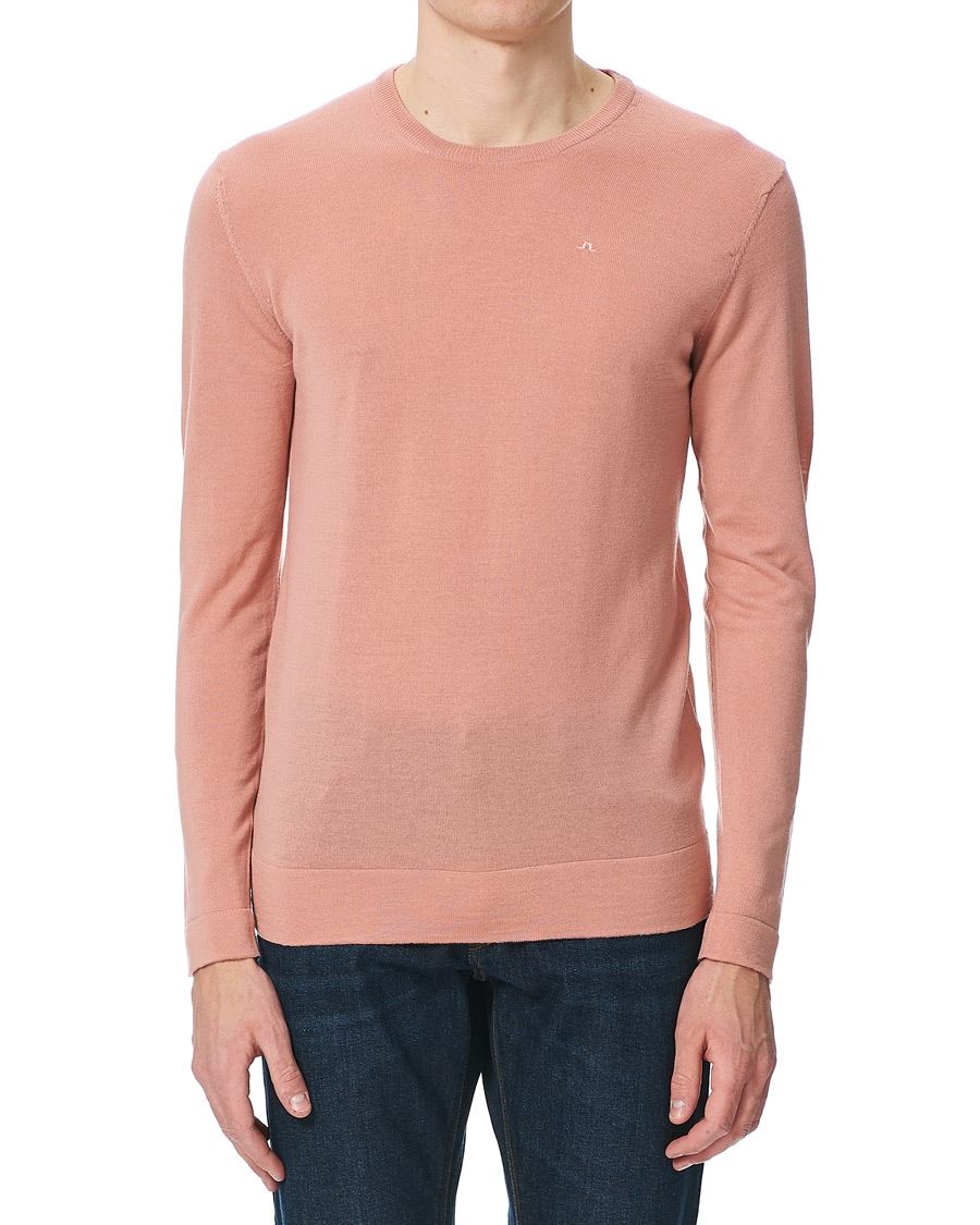 Mies | Puserot | J.Lindeberg | Newman Merino Crew Neck Pullover Rose Coppar