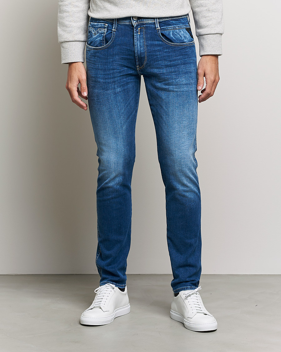 Mies | Alennusmyynti vaatteet | Replay | Anbass Hyperflex Re-Used Jeans Medium Blue