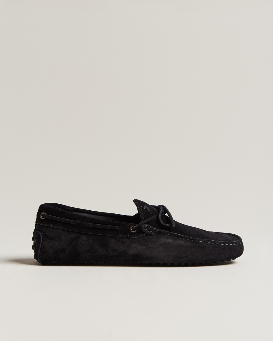 Mies | Tod's Lacetto Gommino Carshoe Black Suede | Tod's | Lacetto Gommino Carshoe Black Suede