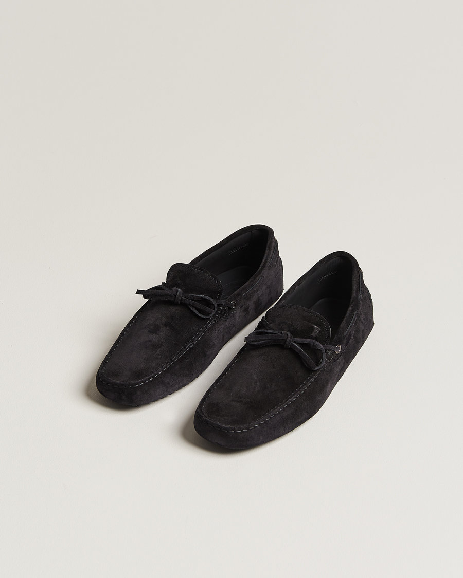 Mies |  | Tod's | Lacetto Gommino Carshoe Black Suede