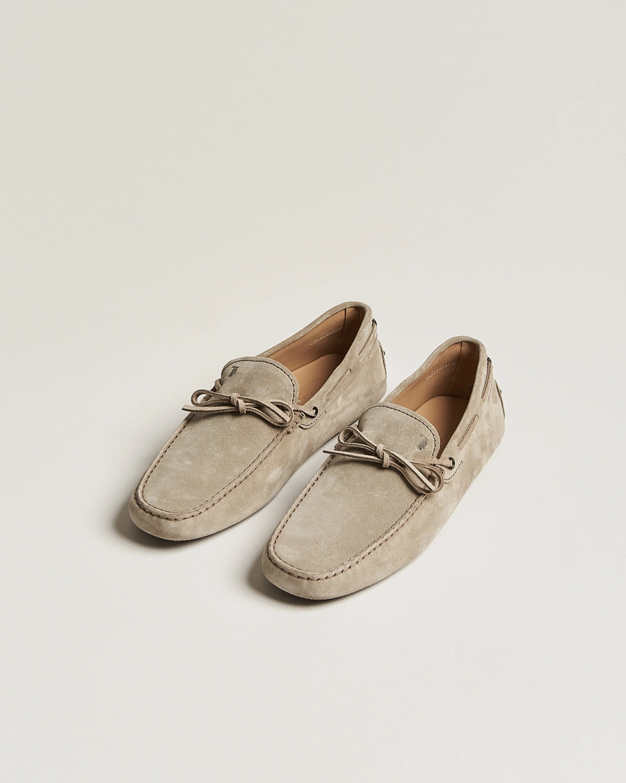 Mies |  | Tod's | Lacetto Gommino Carshoe Taupe Suede