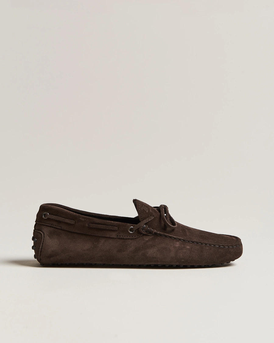 Mies | Mokkasiinit | Tod's | Lacetto Gommino Carshoe Dark Brown Suede