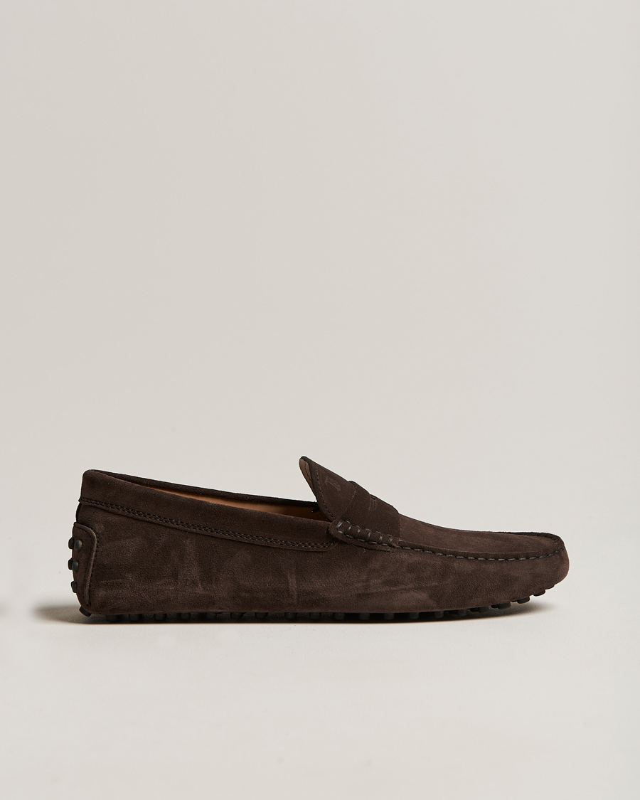 Mies | Tod's Gommino Carshoe Dark Brown Suede | Tod's | Gommino Carshoe Dark Brown Suede