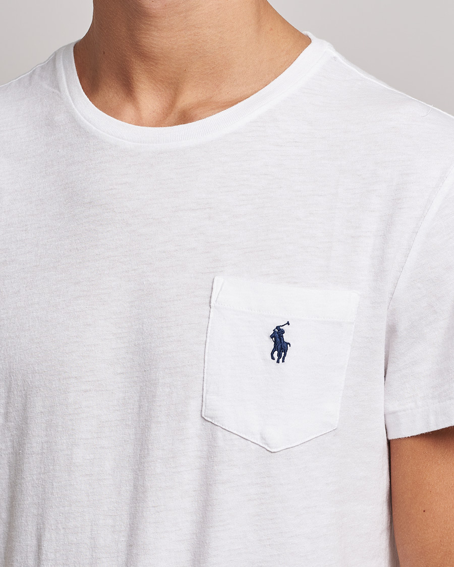 Mies | T-paidat | Polo Ralph Lauren | Washed Crew Neck Pocket Tee White