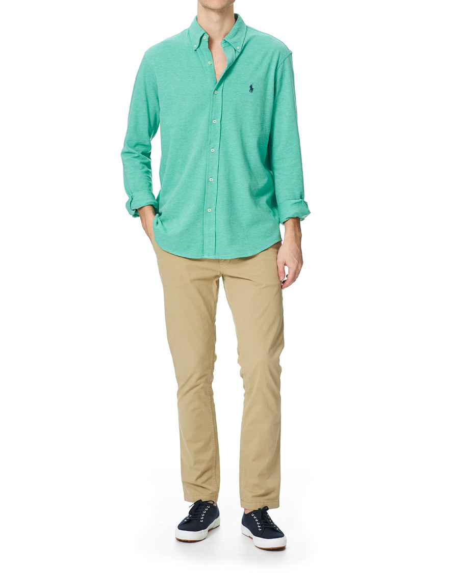 Mies | Kauluspaidat | Polo Ralph Lauren | Featherweight Mesh Shirt Resort Green