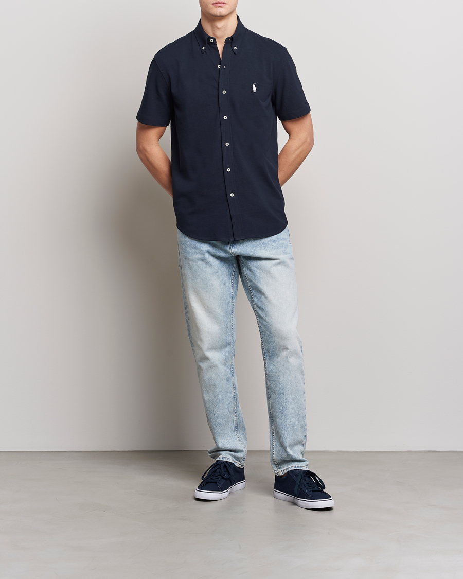Mies | Kauluspaidat | Polo Ralph Lauren | Featherweight Mesh Short Sleeve Shirt Aviator Navy