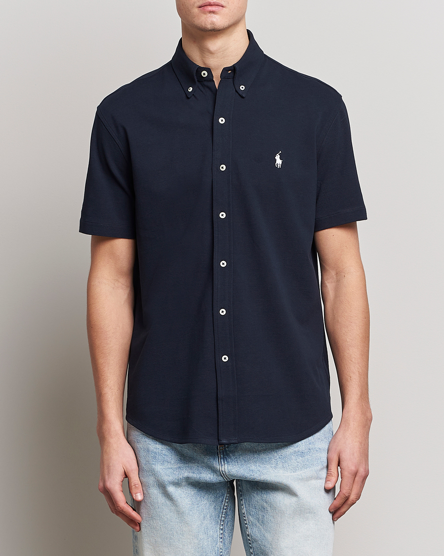 Mies | Kauluspaidat | Polo Ralph Lauren | Featherweight Mesh Short Sleeve Shirt Aviator Navy