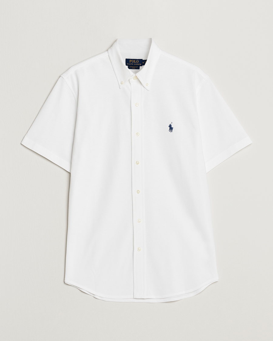 Mies | Kauluspaidat | Polo Ralph Lauren | Featherweight Mesh Short Sleeve Shirt White
