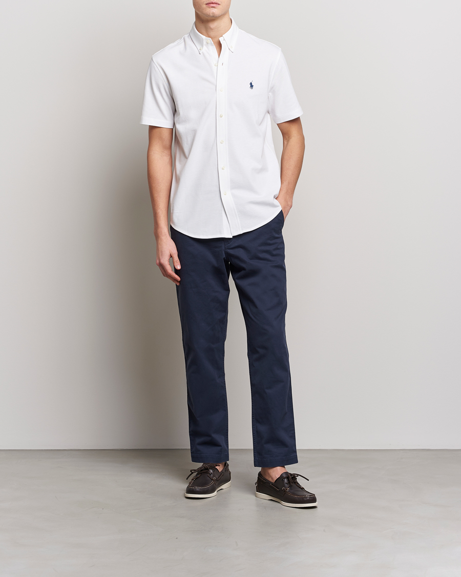 Mies | Kauluspaidat | Polo Ralph Lauren | Featherweight Mesh Short Sleeve Shirt White