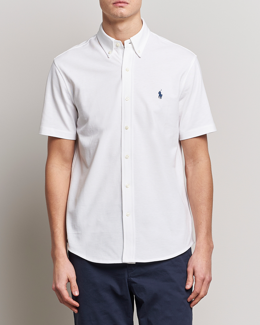 Mies | Kauluspaidat | Polo Ralph Lauren | Featherweight Mesh Short Sleeve Shirt White
