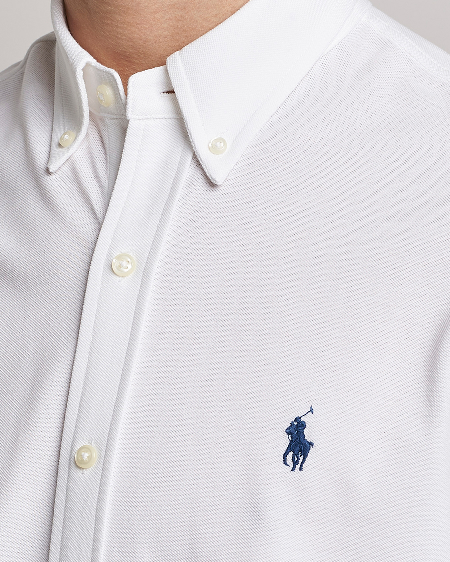 Mies | Kauluspaidat | Polo Ralph Lauren | Featherweight Mesh Short Sleeve Shirt White
