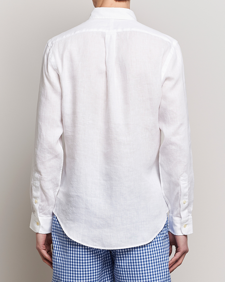 Mies | Kauluspaidat | Polo Ralph Lauren | Slim Fit Linen Button Down Shirt White