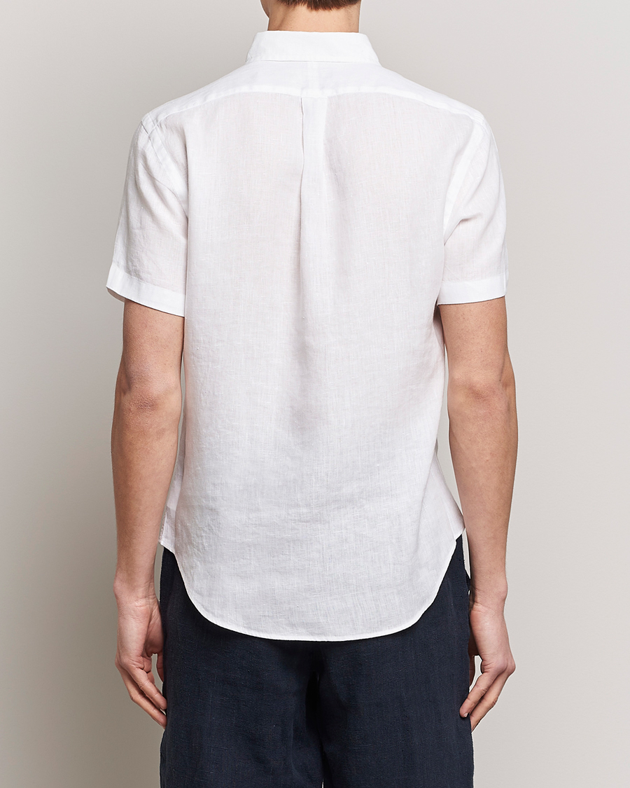 Mies | Kauluspaidat | Polo Ralph Lauren | Slim Fit Linen Short Sleeve Shirt White