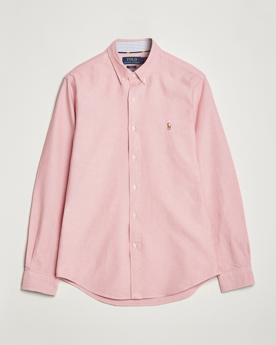 Miehet |  | Polo Ralph Lauren | Slim Fit Oxford Button Down Shirt Sunrise Red