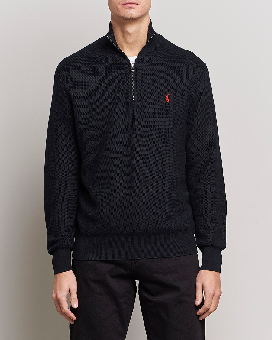 Mies | Puserot | Polo Ralph Lauren | Textured Half-Zip Black