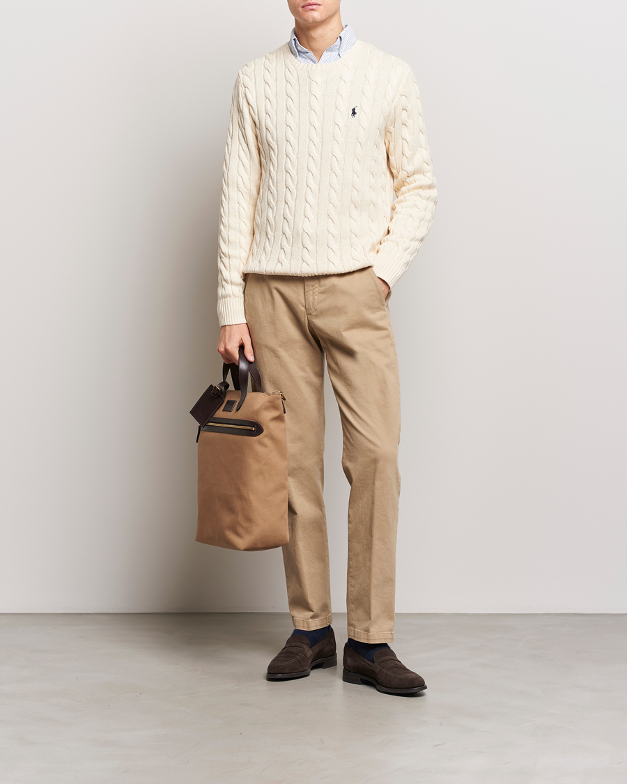 Mies | Puserot | Polo Ralph Lauren | Cotton Cable Pullover Andover Cream