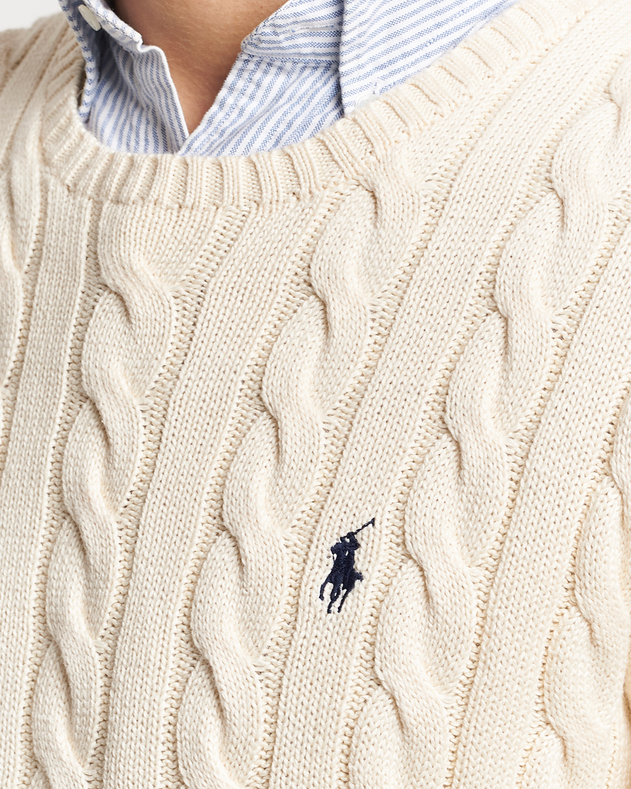 Mies | Puserot | Polo Ralph Lauren | Cotton Cable Pullover Andover Cream