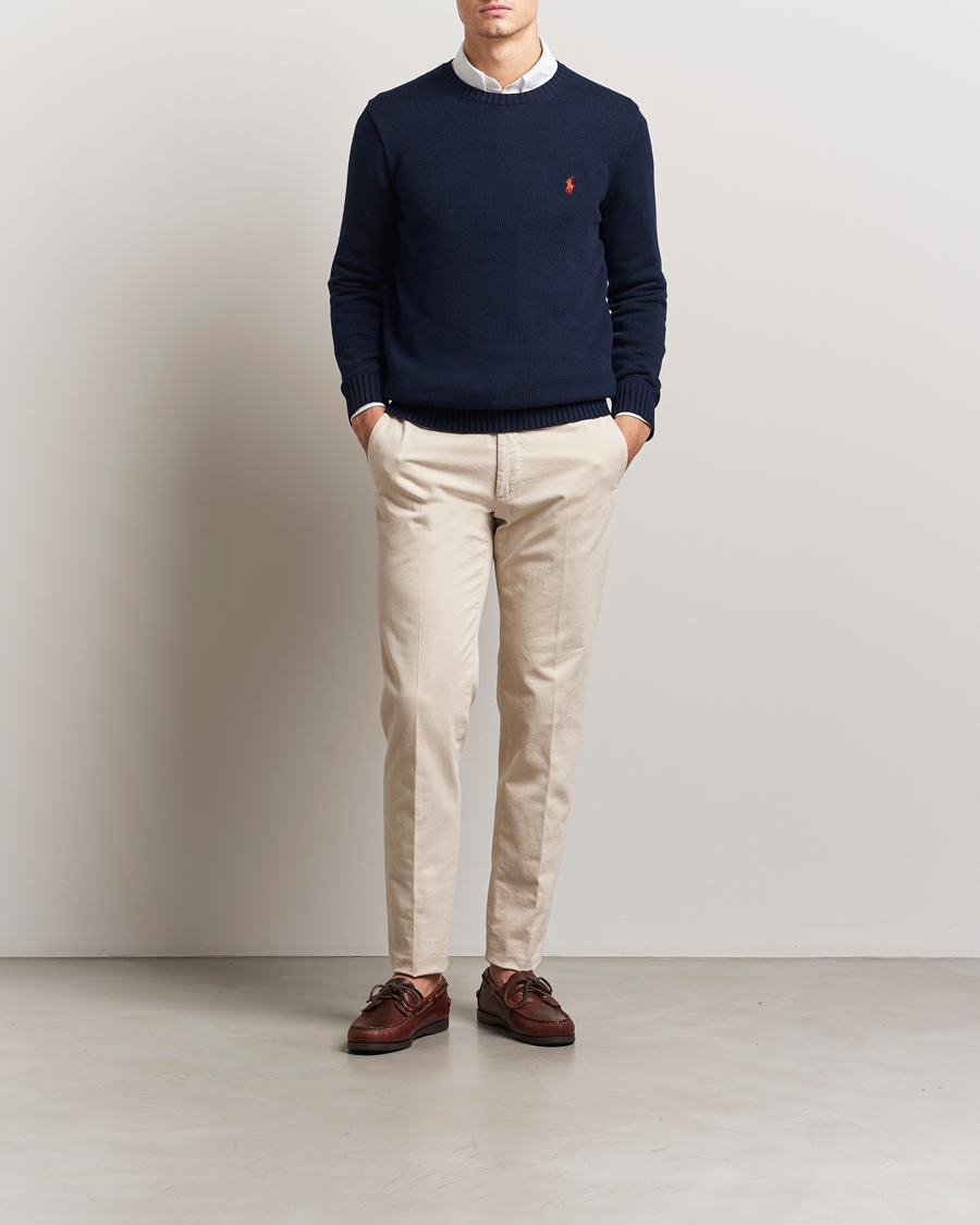 Mies | Puserot | Polo Ralph Lauren | Cotton Crew Neck Sweater Hunter Navy