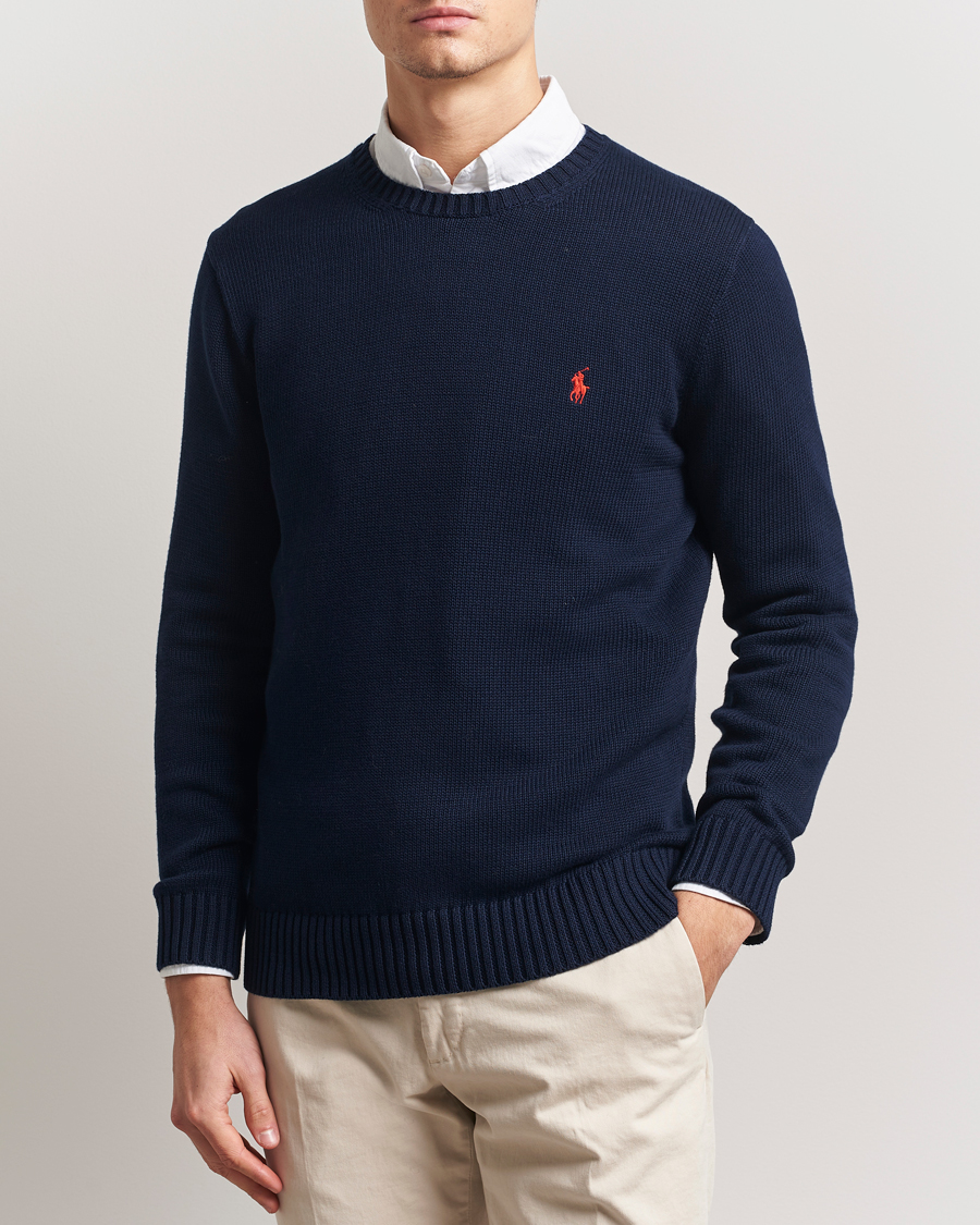 Mies | Puserot | Polo Ralph Lauren | Cotton Crew Neck Sweater Hunter Navy