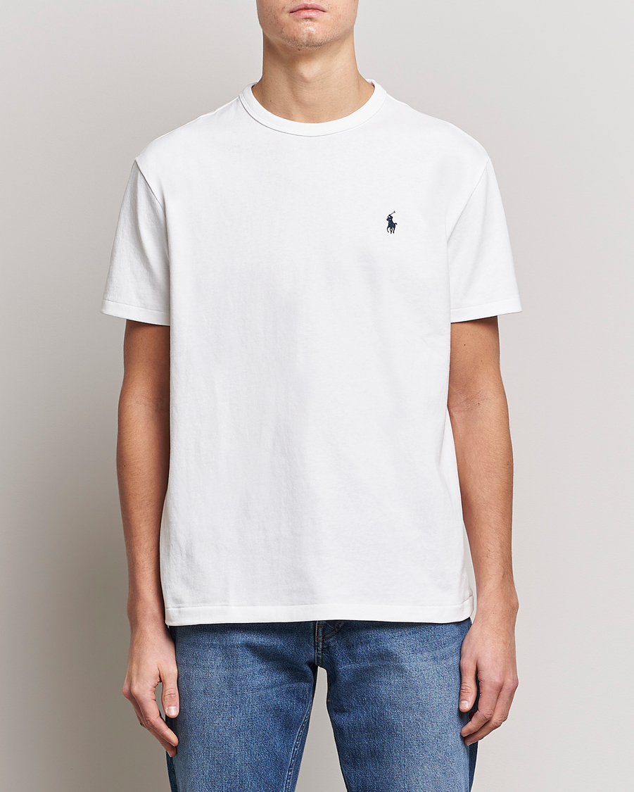Mies | Lyhythihaiset t-paidat | Polo Ralph Lauren | Heavyweight Crew Neck T-Shirt White