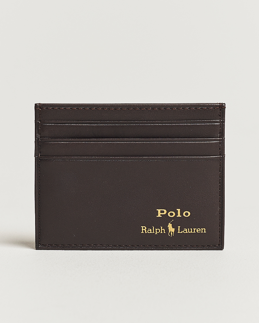 Mies | Polo Ralph Lauren Smooth Leather Credit Card Case Brown | Polo Ralph Lauren | Smooth Leather Credit Card Case Brown